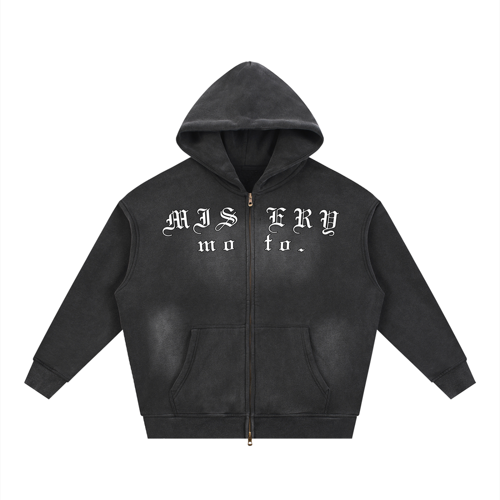 Misery Moto - Sun faded Zipper Hoodie