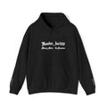 White Hoodie with Subtle Floral Script — 'You Are Enough' Inspirational Design