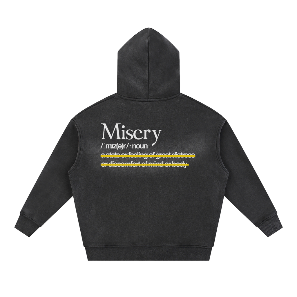Misery Moto - Sun faded Zipper Hoodie